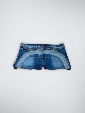 VTG Y2k Miss Sixty Avant-Garde Arched Micro Denim Mid Rise Shorts